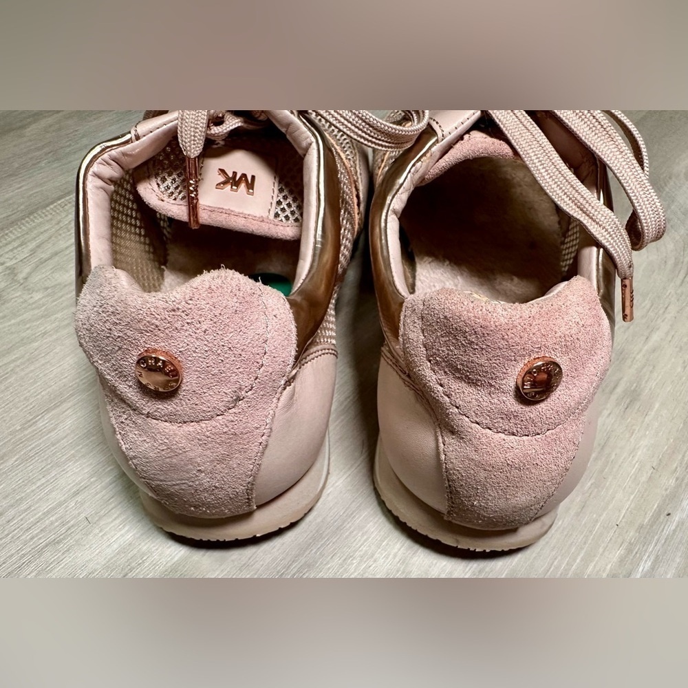 Michael Kors Maggie Trainer Pink Blush Rose Gold Size 8M - Picture 5 of 9